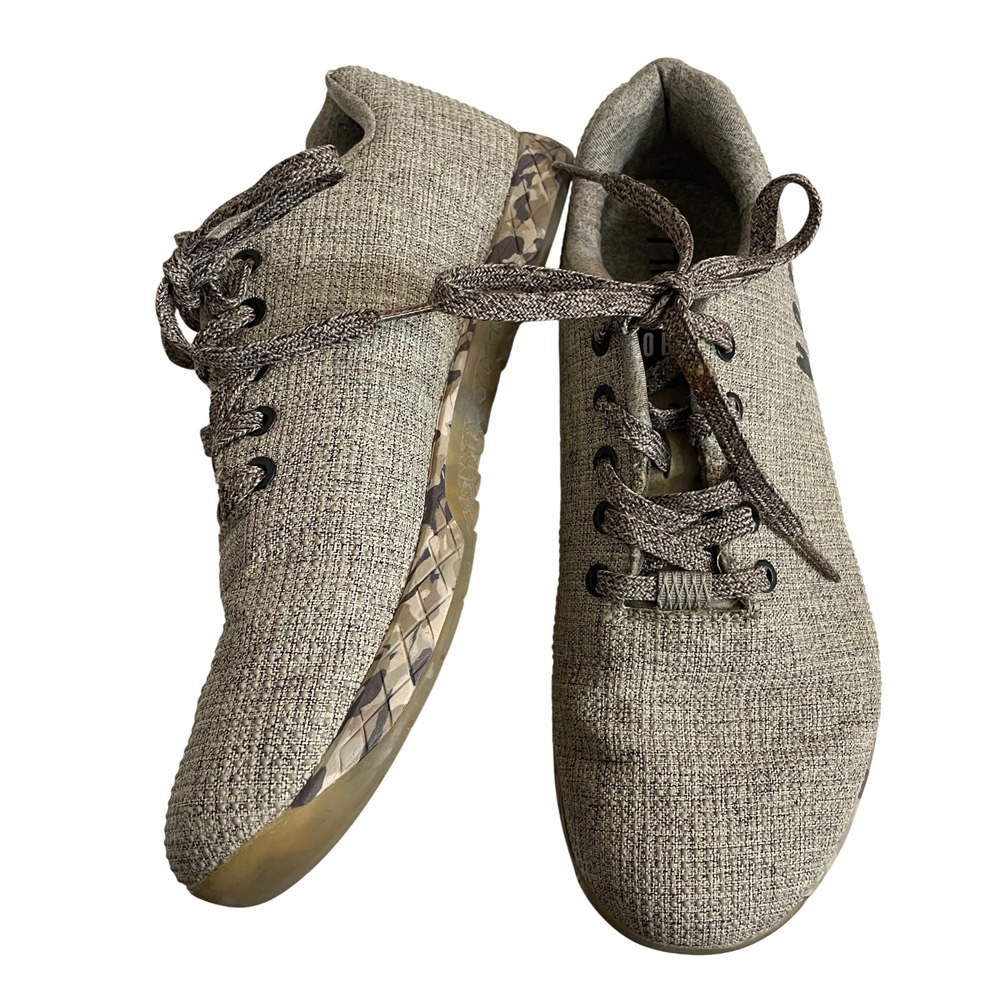 Nobull Superfabric Mens 9 1/2 Wm 11 Trainers Earth Heather Green Camo Sole